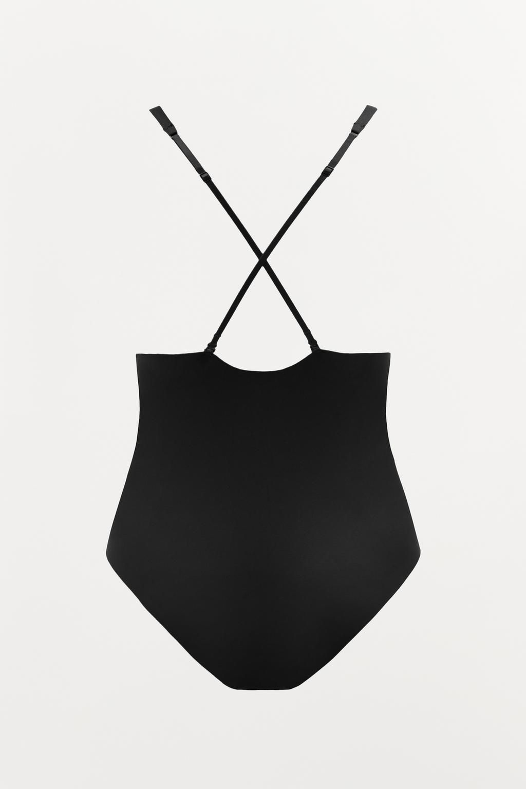 POLYAMIDE BODYSUIT WITH CROSS-BACK STRAPS - Zara фото 7