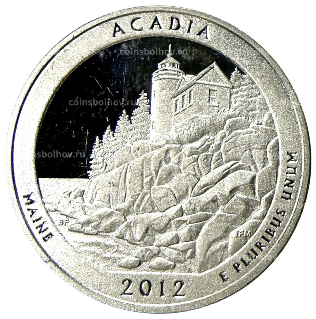 1/4 доллара (25 центов) 2012 года S США Национальные парки № 13  Акадия