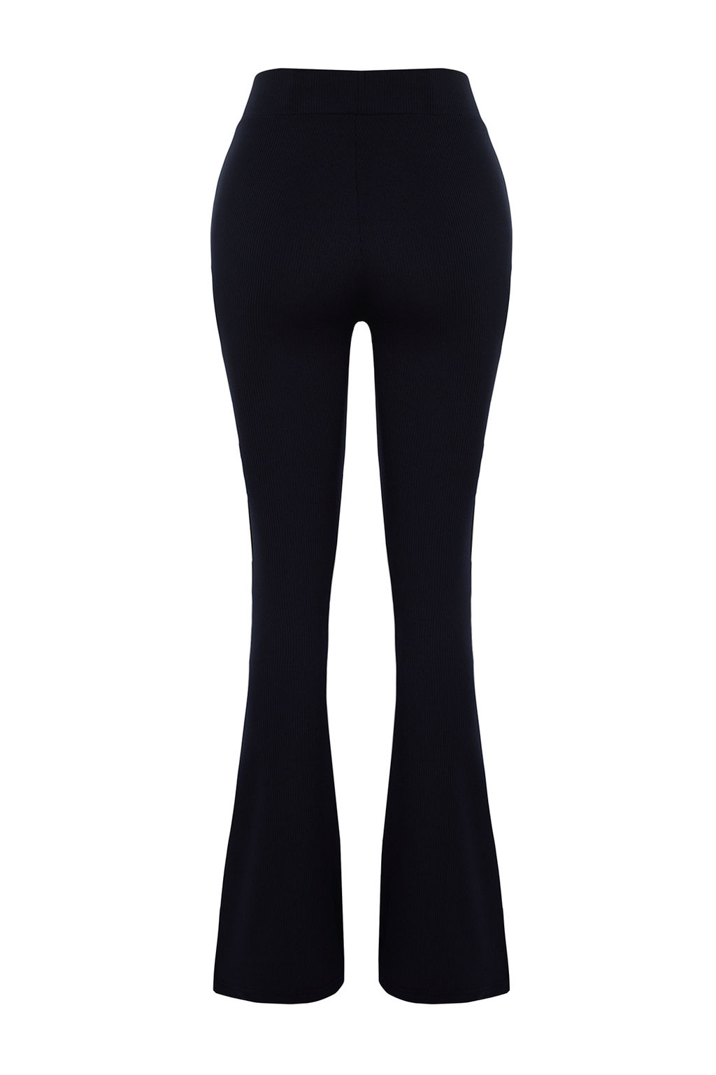 TRENDYOLMILLA Siyah Fitilli Flare/Ispanyol Paca Yuksek Bel Esnek Orme Tayt Pantolon TWOSS23PL00135 фото 15
