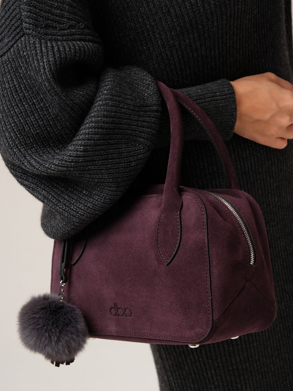Замшевая сумка Polly DBR 31348 сливовый  фото 4