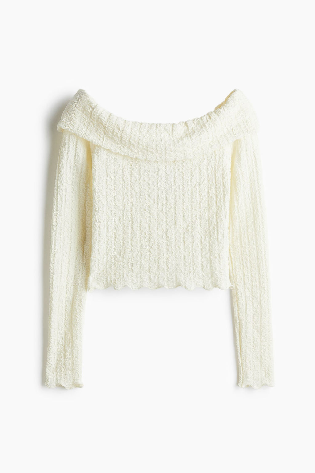 Top off-the-shoulder con textura - H&m фото 5