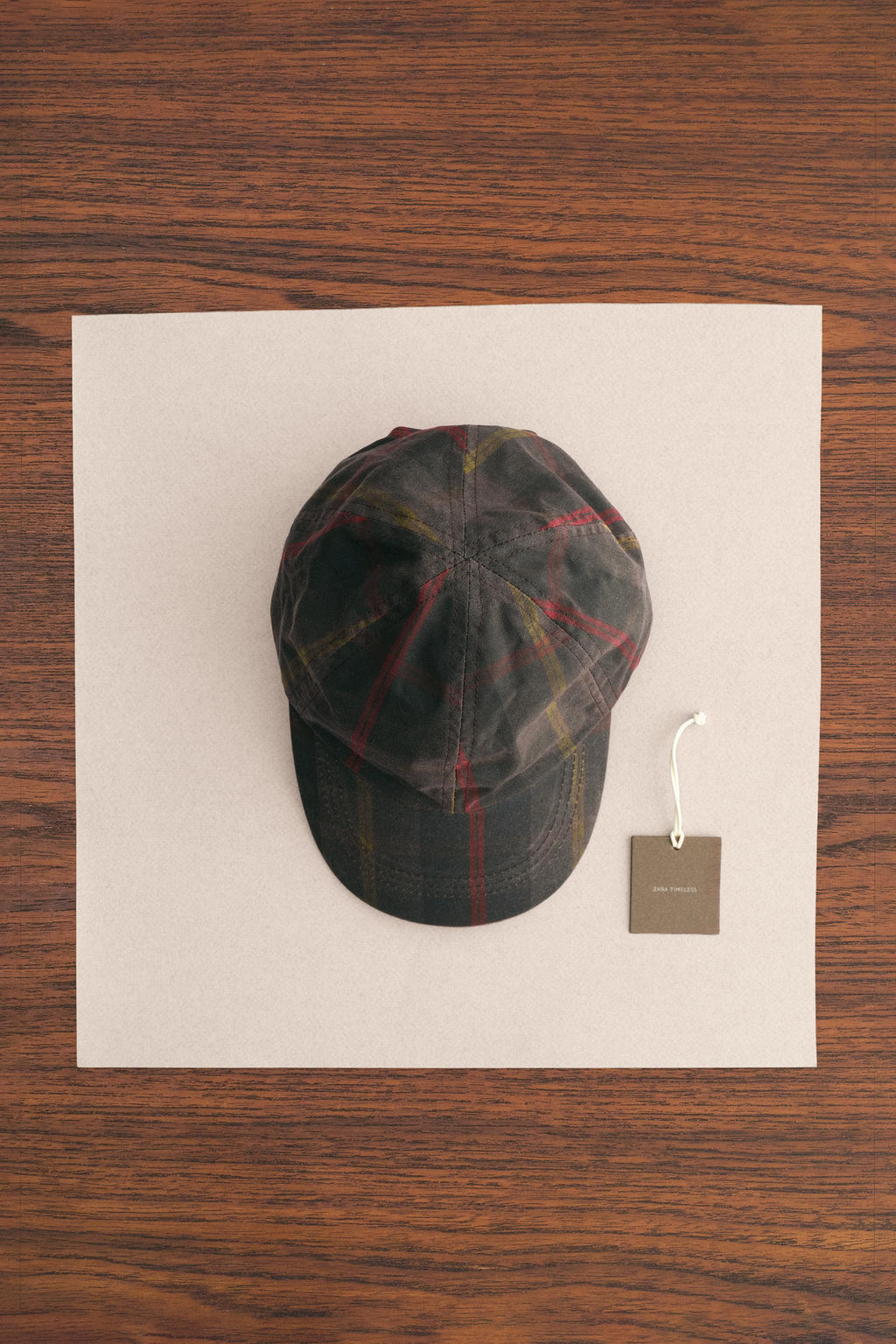 ZARA TIMELESS - CHECK WAXED CAP