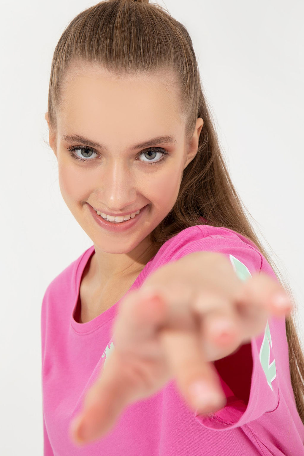 Kad_n Pembe Bisiklet Yaka Ti__rt