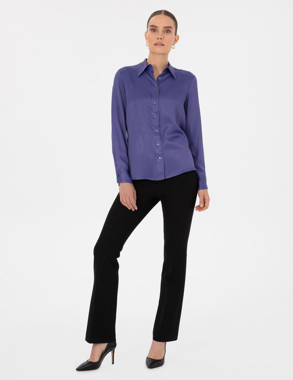 Mor Regular Fit Uzun Kollu G_mlek - Pierre cardin фото 4