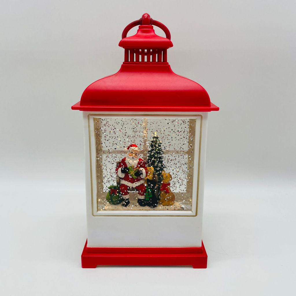 Новогодний декор стекло - Фонарь-окно красный 23 см (арт. WDL-23018A/B) в ассортименте - Ип лебедев о.ю фото 2
