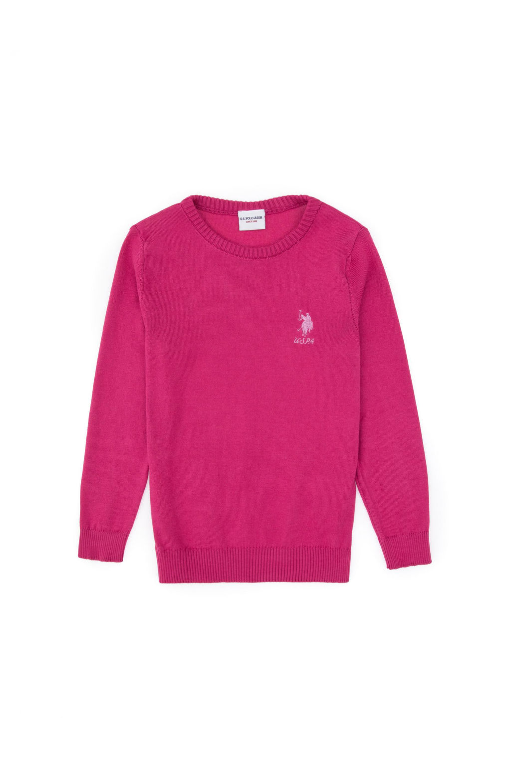 K_z _ocuk Pembe Bisiklet Yaka Basic Kazak Sepette S_rpriz _ndirim