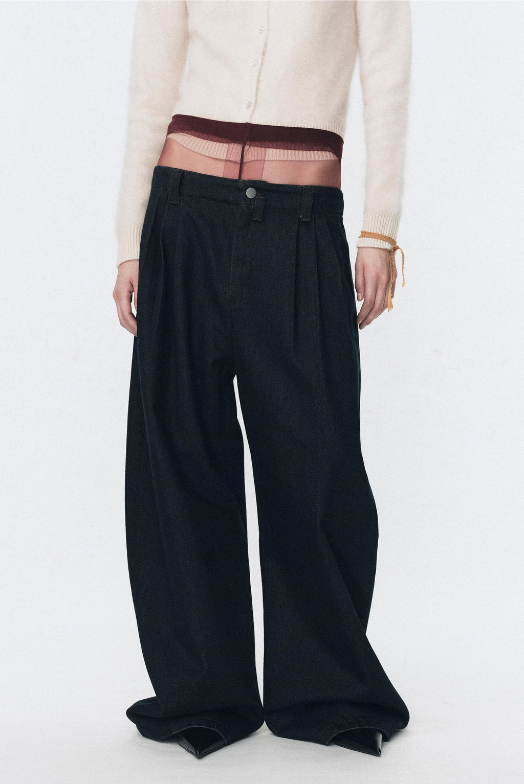 WIDE-LEG JEANS WITH DARTS SOSHIOTSUKI X ZARA фото 17