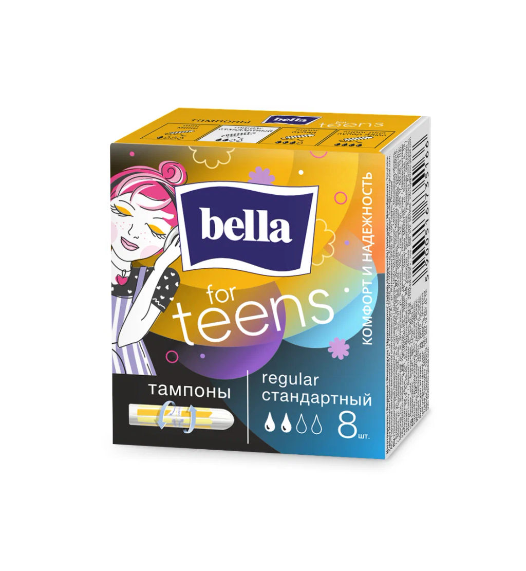 BELLA тампоны FOR TEENS regular/стандартный (д/умеренных выделений) (8шт)