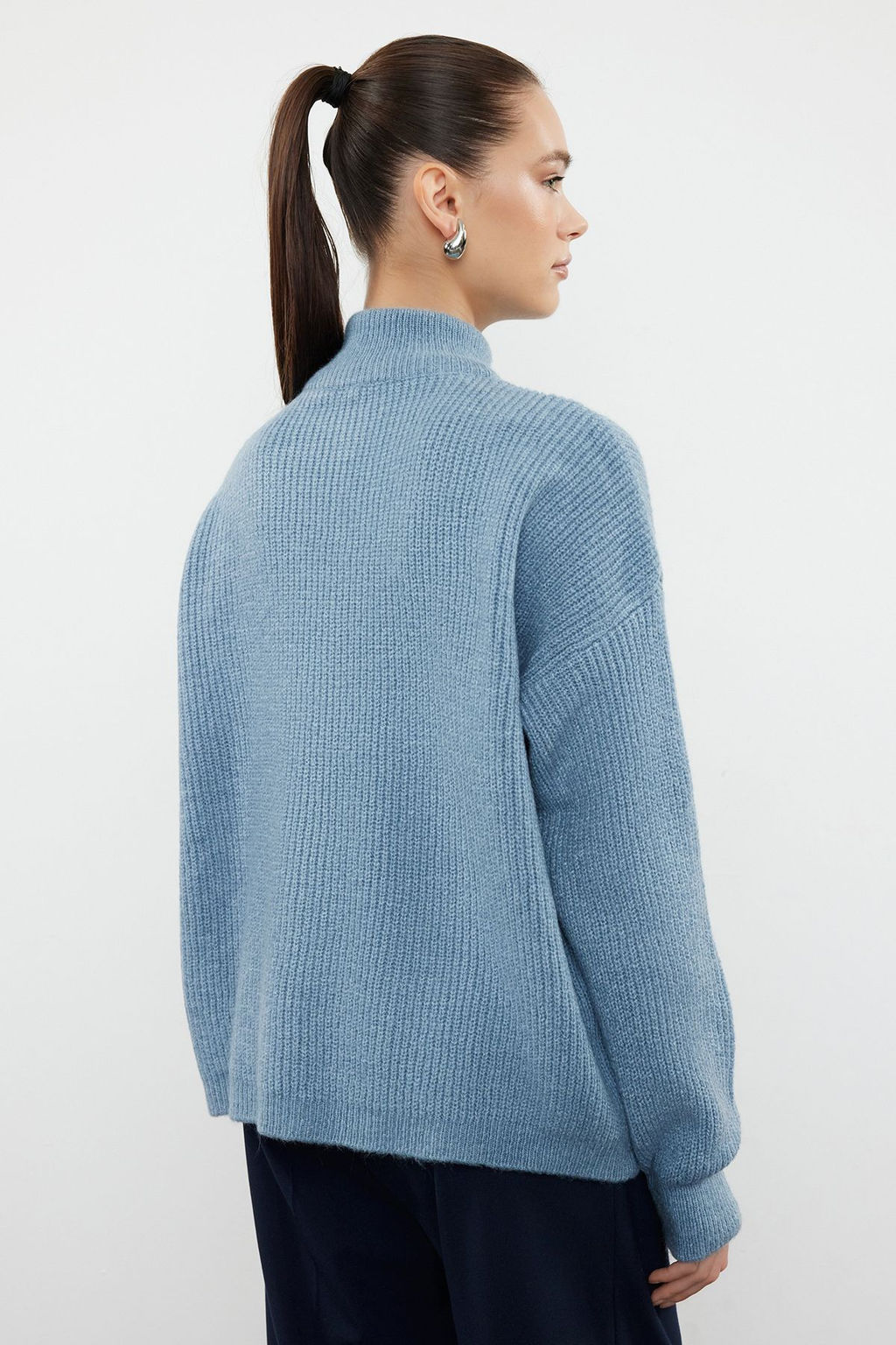 Antrasit Couple Yumusak Dokulu Fermuarl? Triko Kazak TWOAW20XS0009 - Trendyolmilla фото 36