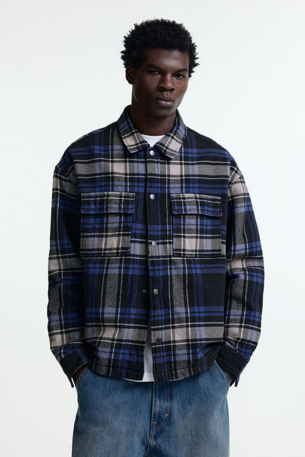 Sobrecamisa de franela Oversized Fit - H&m фото 6