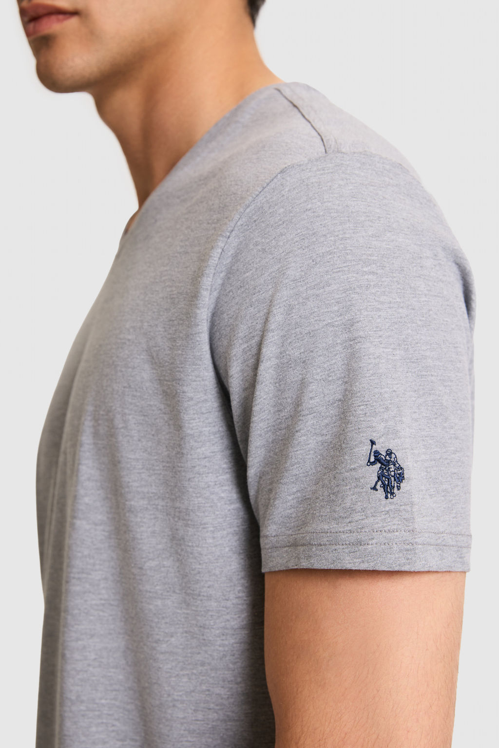 Erkek Regular Fit V Yaka Ta_ Basic Ti__rt - U.s. polo assn фото 3