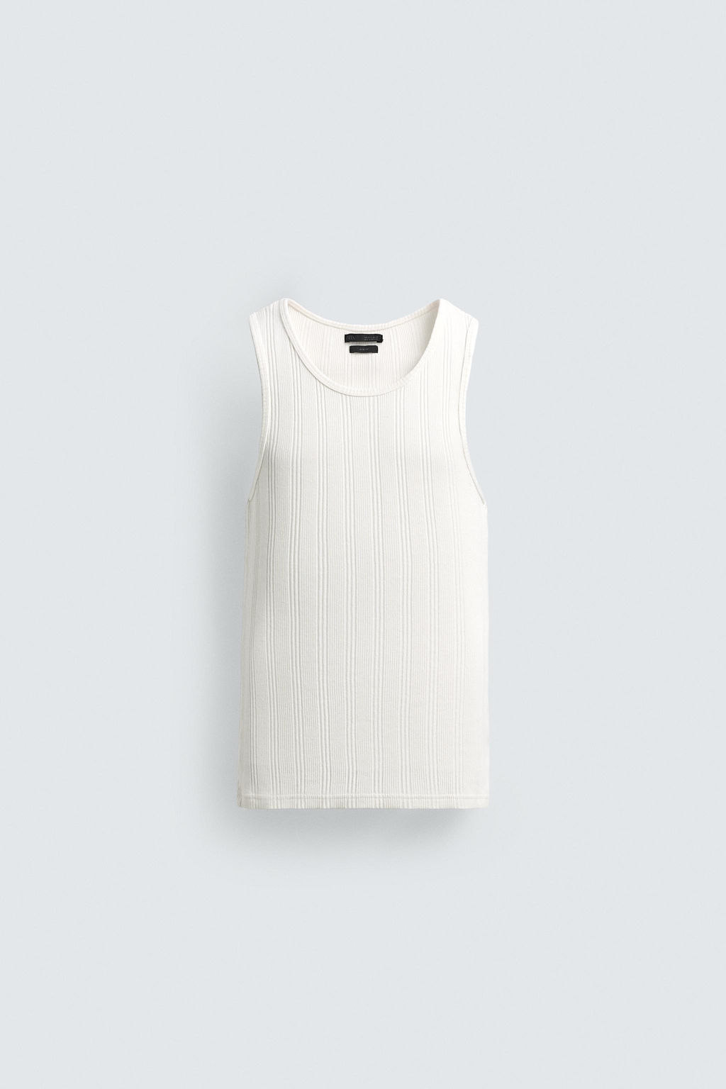 Майка CAMISETA TANK PUNTO RIB слоновая кость