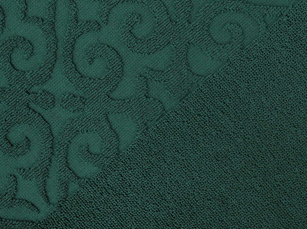 Полотенце махровое 6с102.411ж1 Таисия (1-темный джинс)(1-темно-зеленый) 67х150см