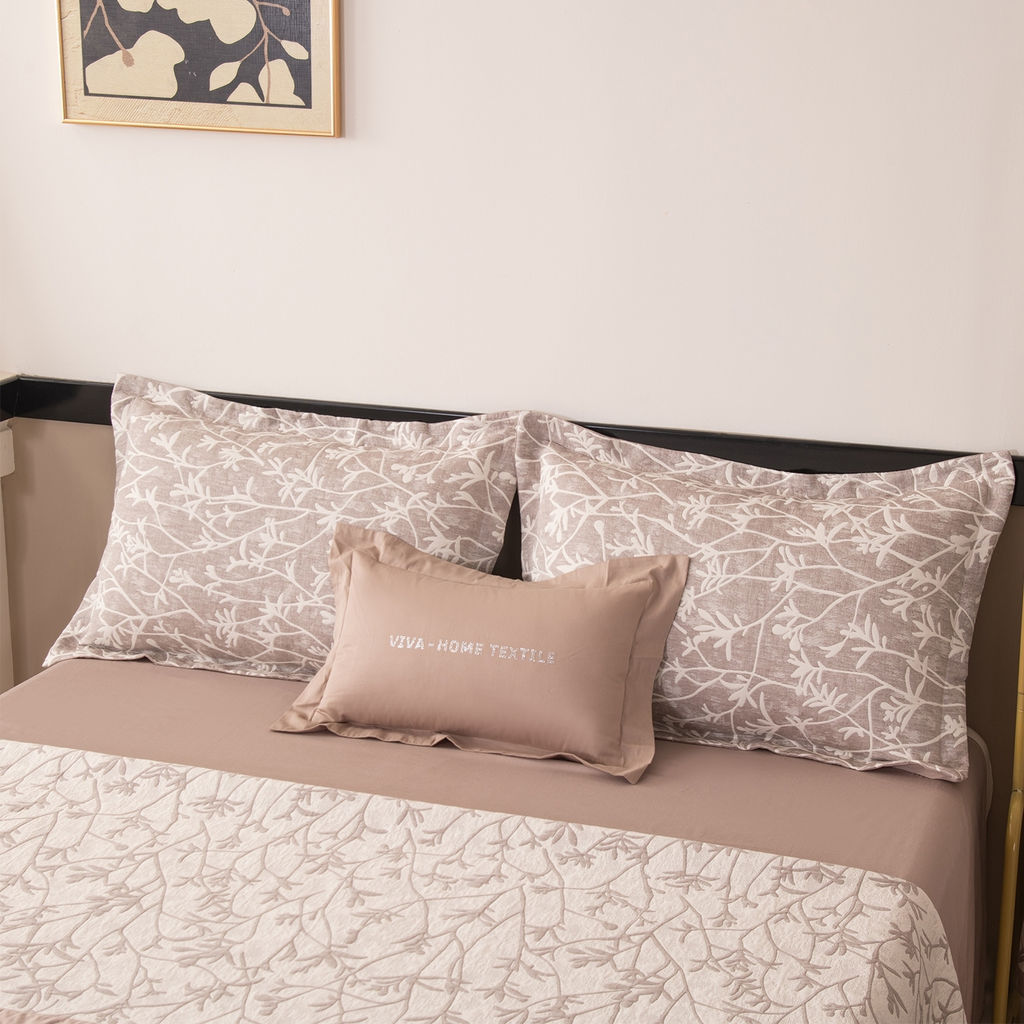 Комплект постельного белья на резинке Сатин Aurora Veil с Покрывалом AVR007 180*200*25;160*200*25;140*200*25 Евро - Ситрейд фото 6