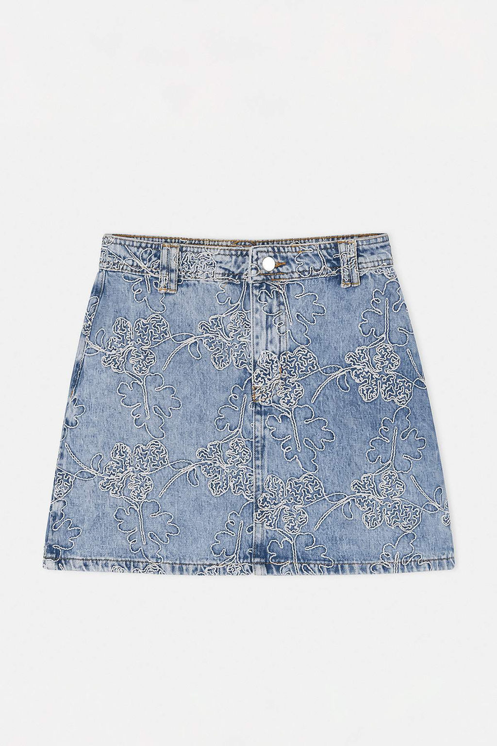 Limited Edition Mavi Desenli Mini Denim Etek TWOSS26ET00126 - Trendyolmilla фото 6