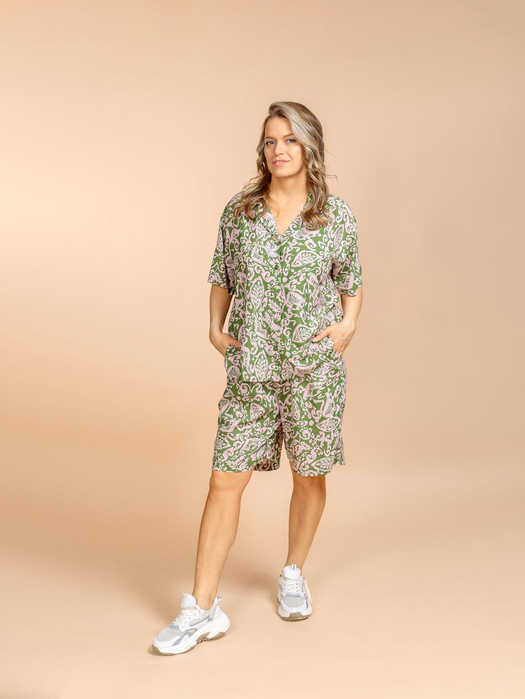 Костюм шорты и блузка (вискоза) №25-227-4 (Лето 2025) - Ганг фото 2