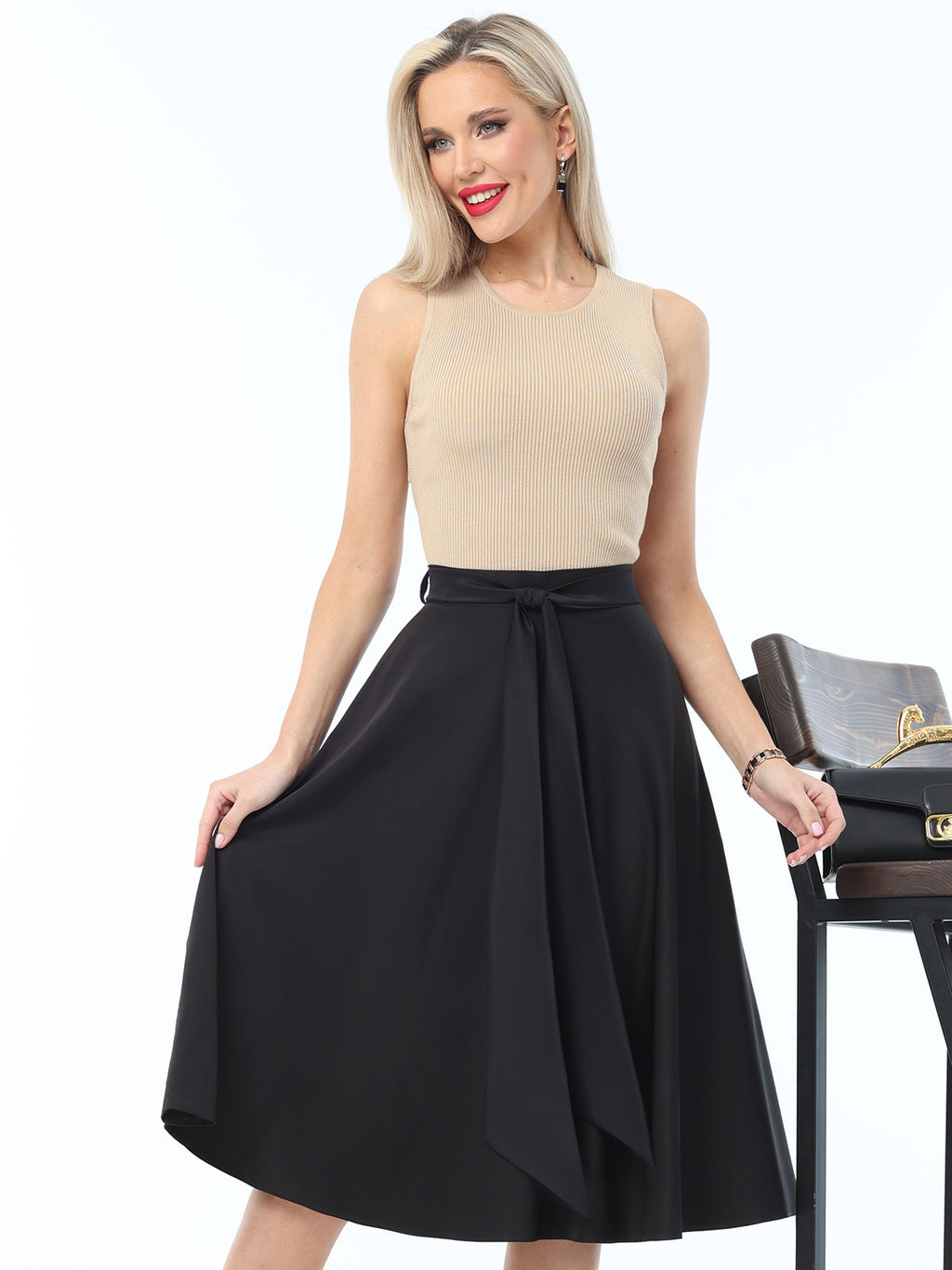 Юбка Прямо модница, блэк - Dstrend фото 6