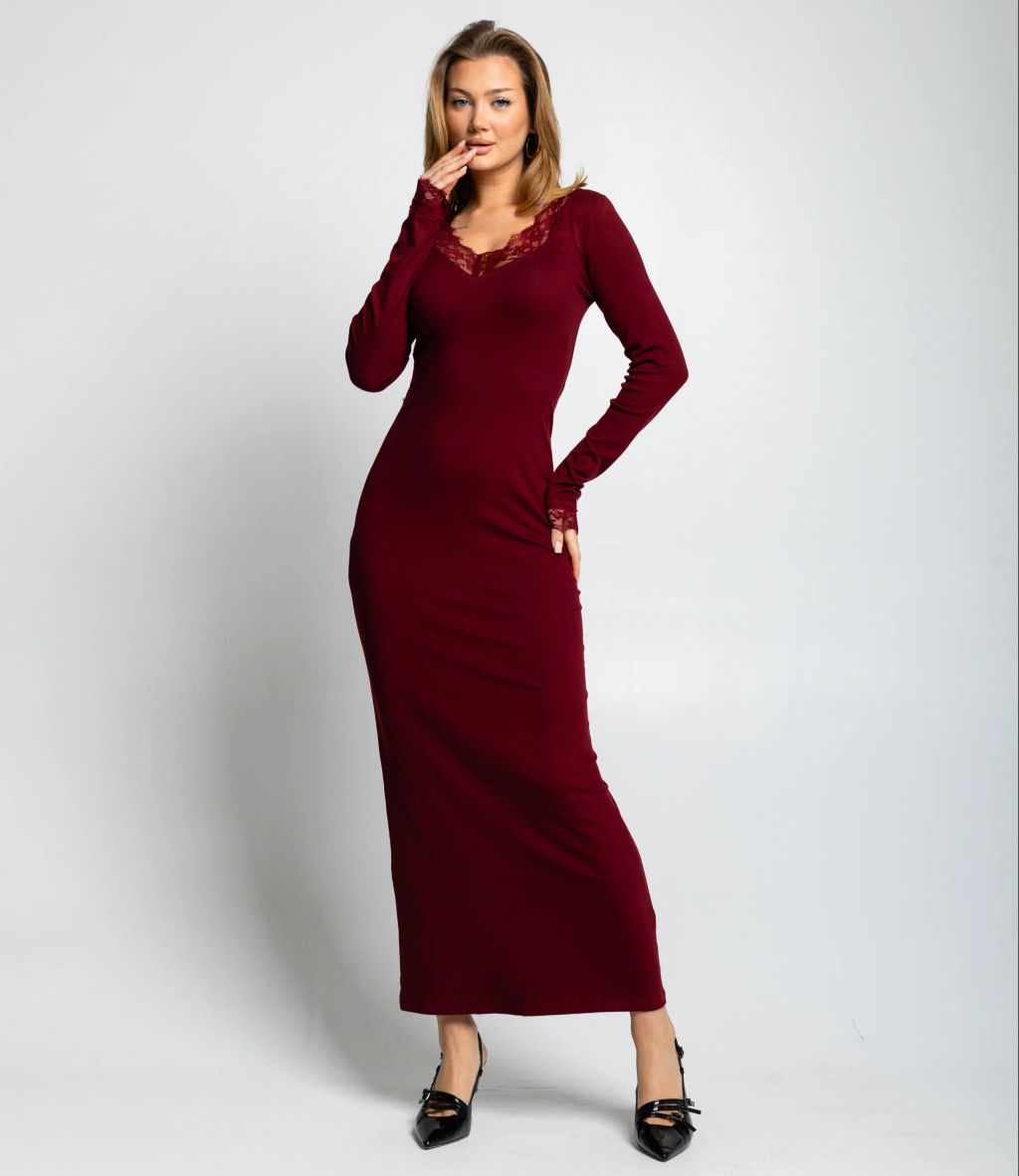 Платье #КТ887 (5), бордовый