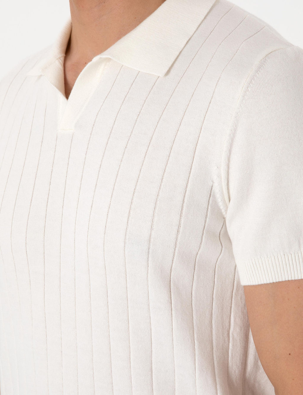 Ekru Slim Fit Polo Yaka Triko Ti__rt - Pierre cardin фото 7