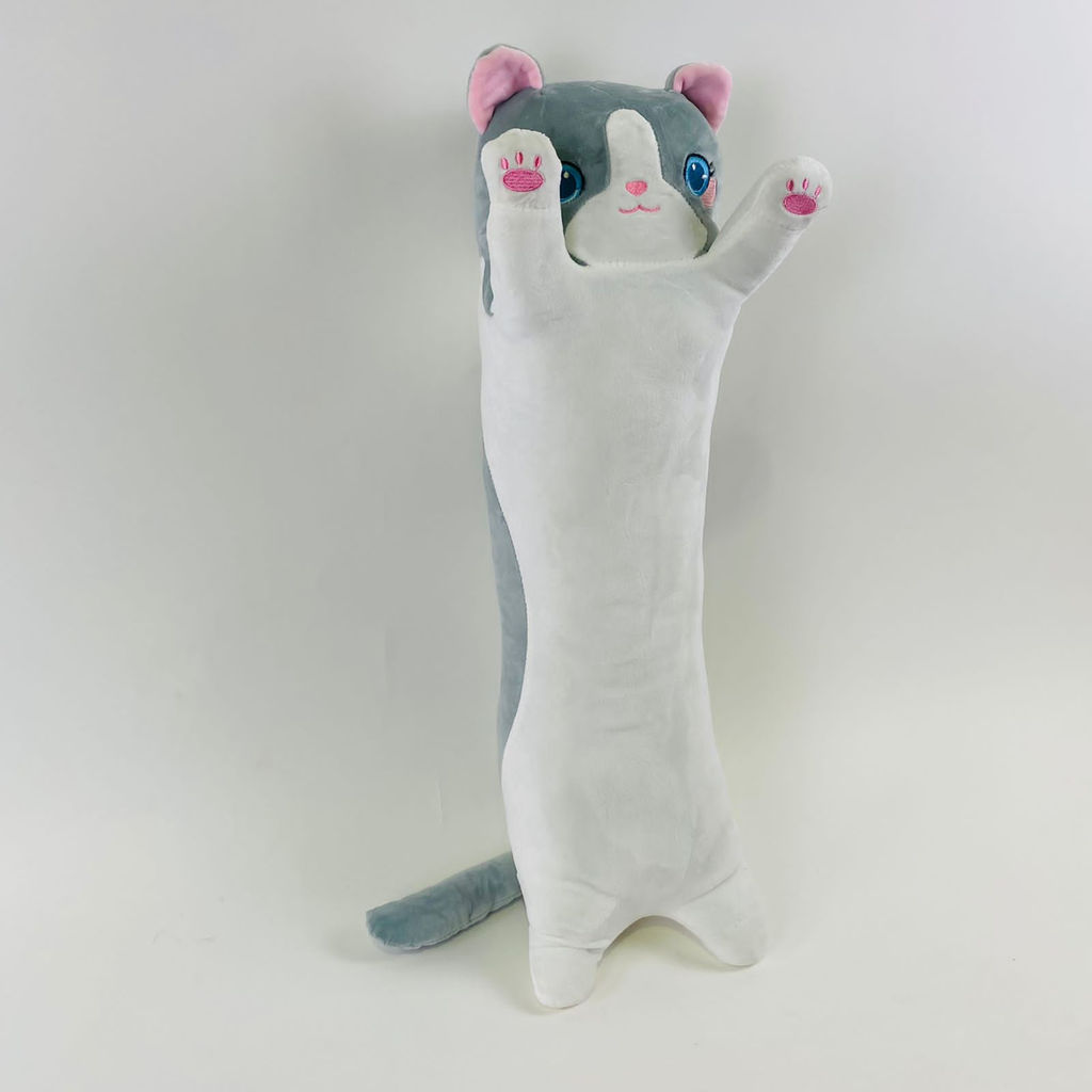 Мягкая игрушка Котик батон голубые глазки длинный 90 см - Storyland фото 3