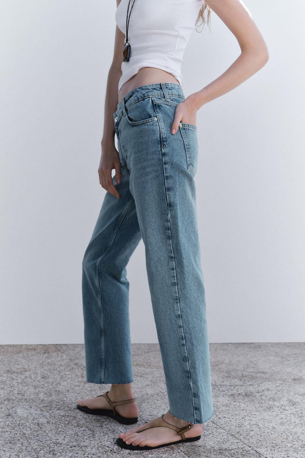 JEANS Z1975 STRAIGHT HIGH-WAIST CROSSOVER WAIST - Zara фото 7