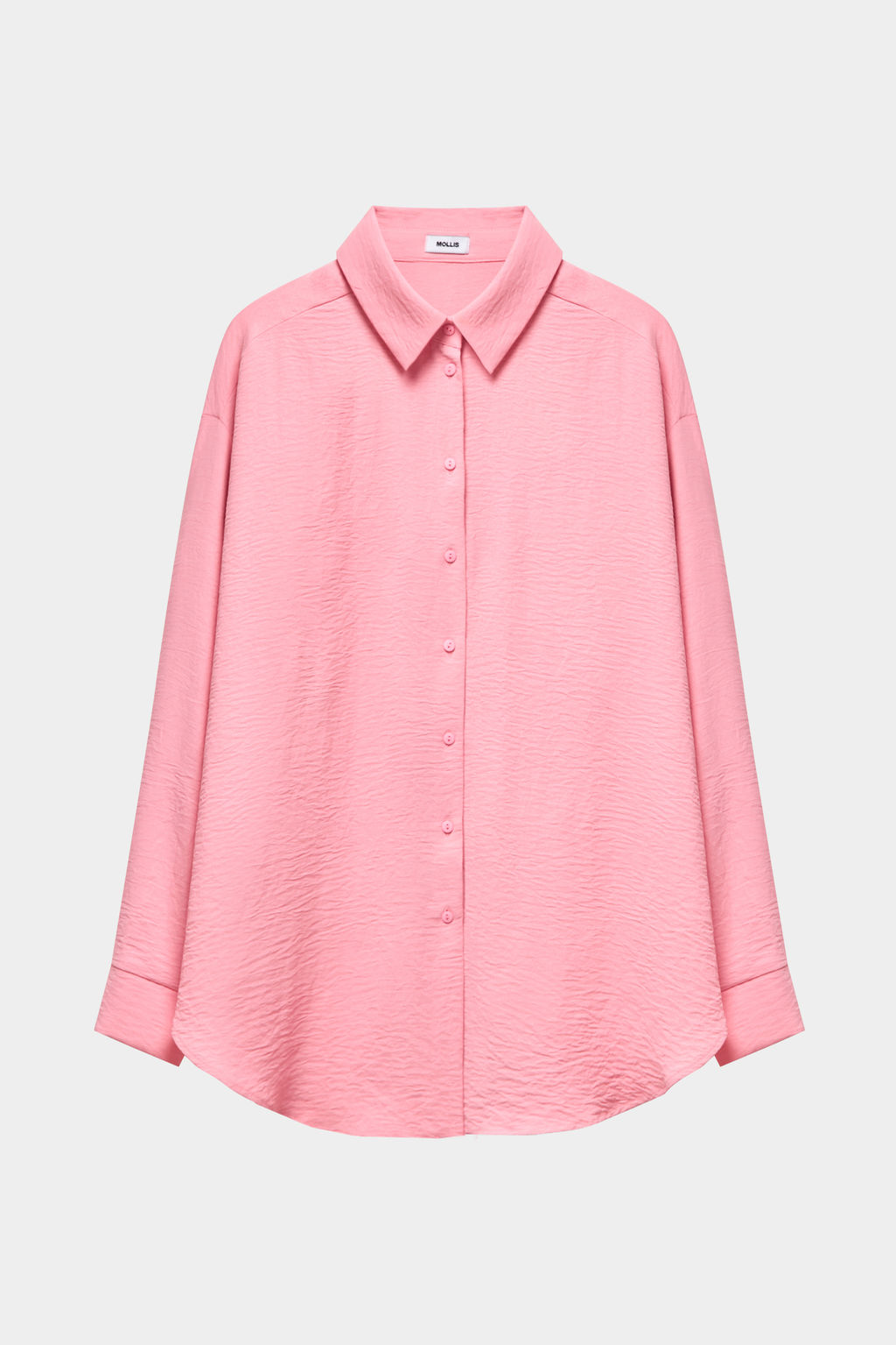 Рубашка оверсайз из жатого хлопка - Mollis фото 6