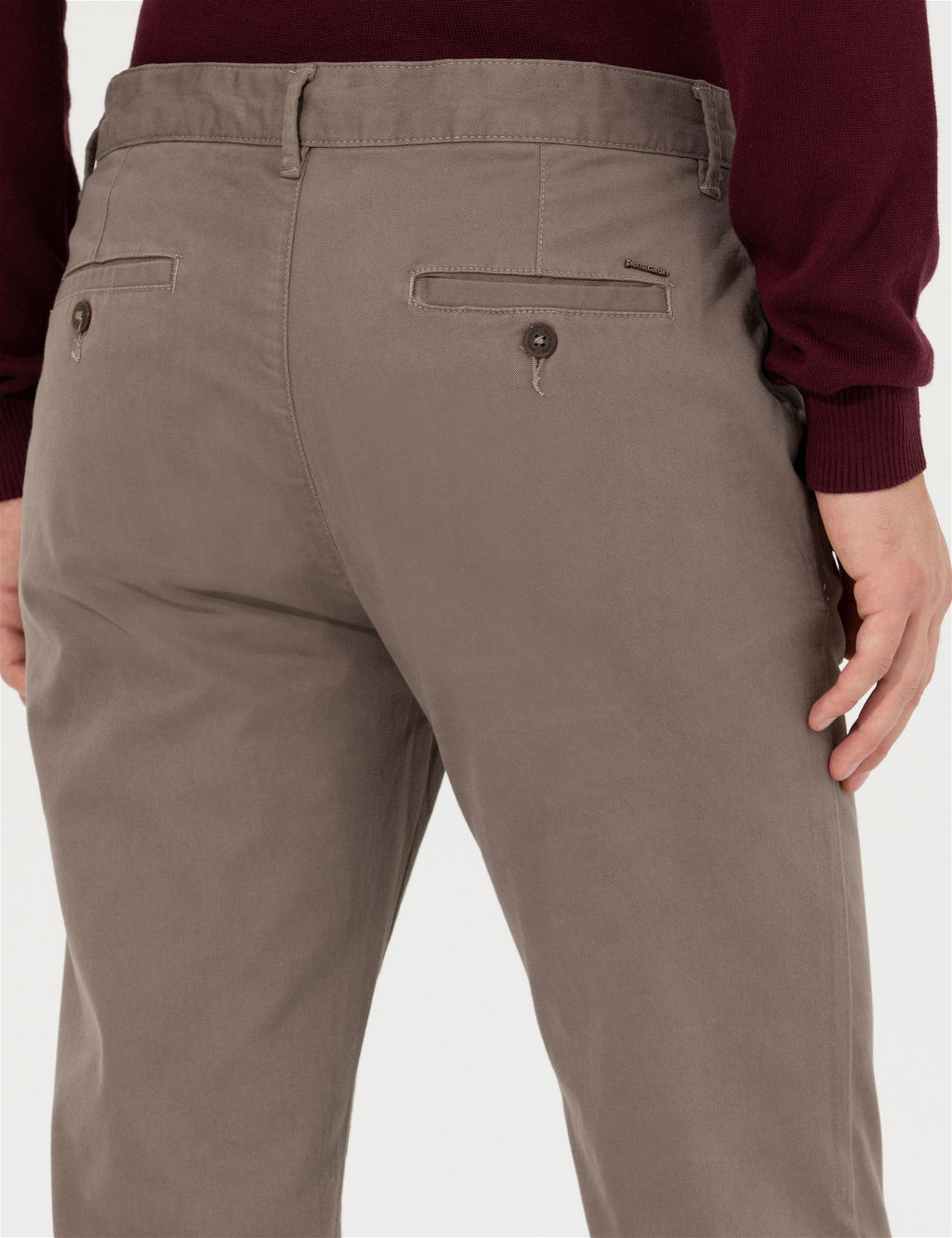 A__k Kahverengi Regular Fit Kanvas Pantolon - Pierre cardin фото 7
