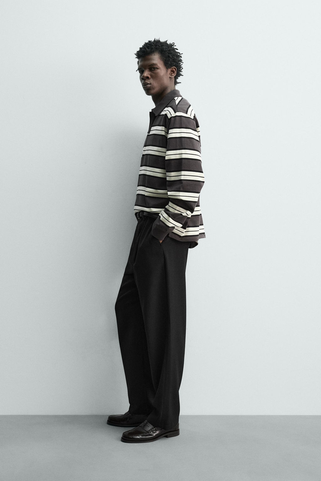 REGULAR FIT STRIPED POLO SHIRT - Zara фото 12