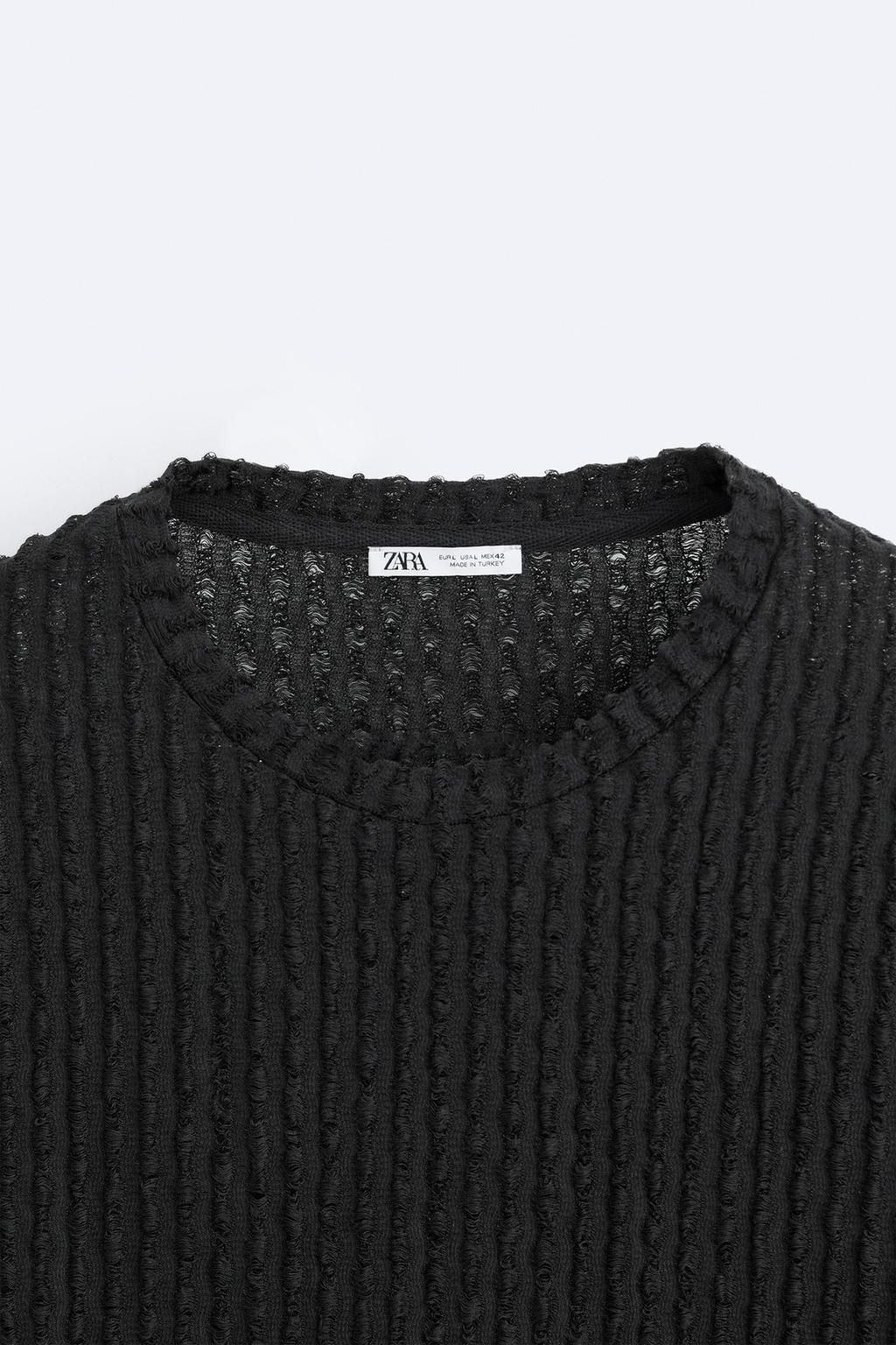 TEXTURED OPEN KNIT TOP - Zara фото 8