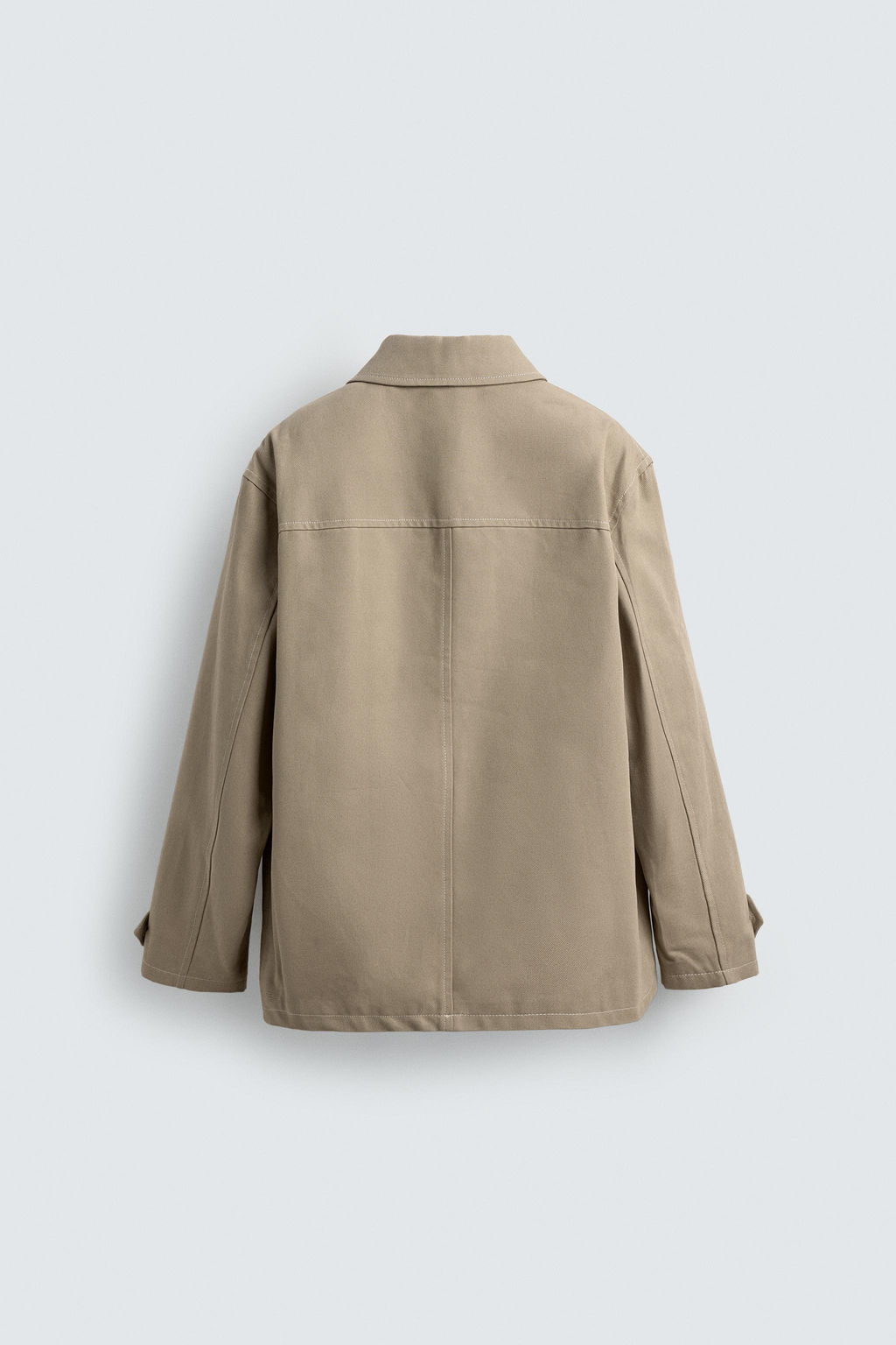 SOBRECAMISA ESTRUCTURA PESPUNTES / Tostado - Zara фото 9