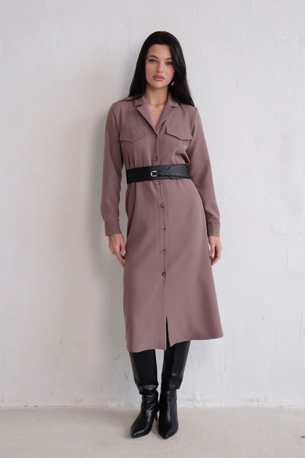 Платье-рубашка с английским воротником - Martichelli фото 320