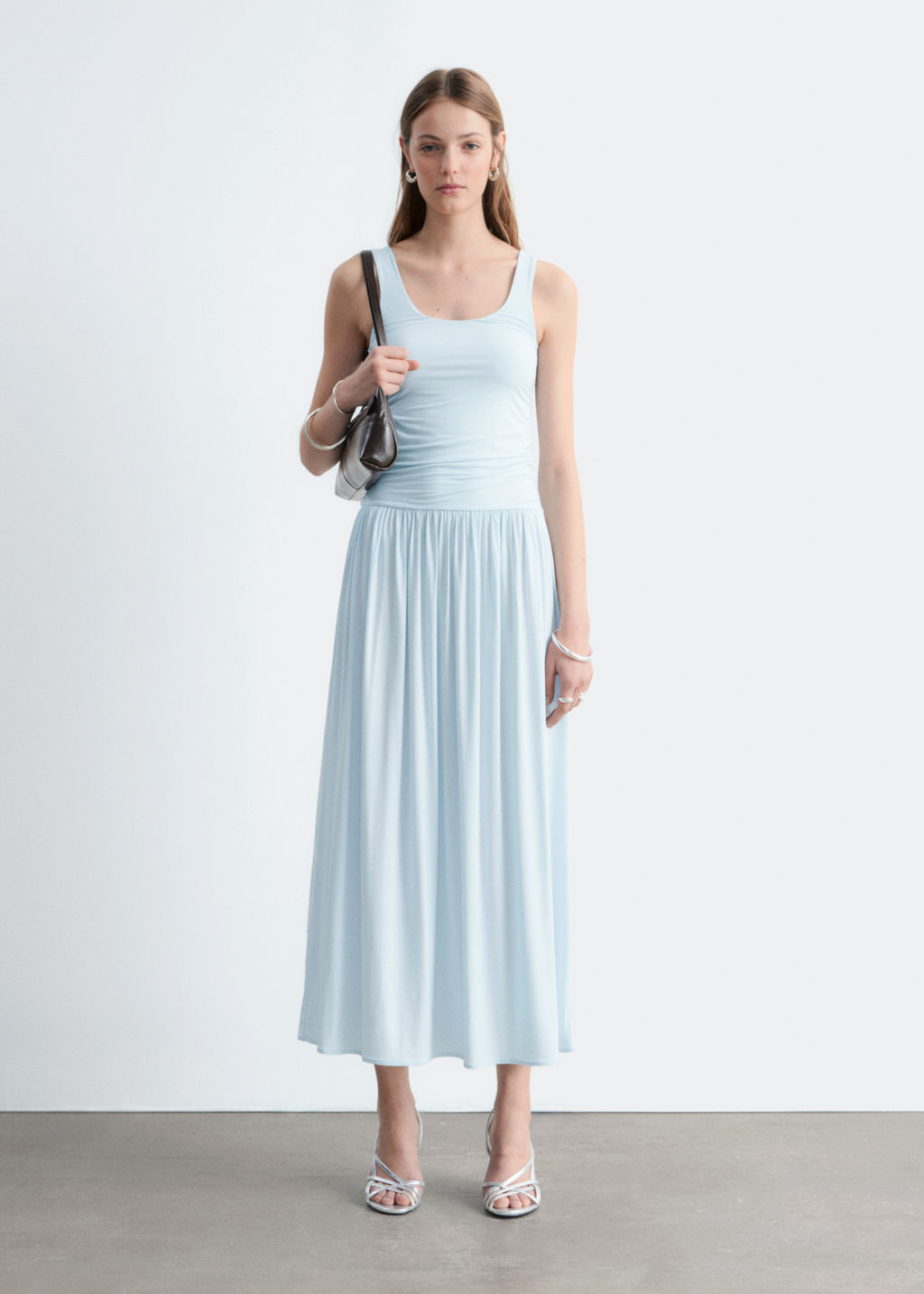 Maxivestido de punto fruncido - H&m фото 3