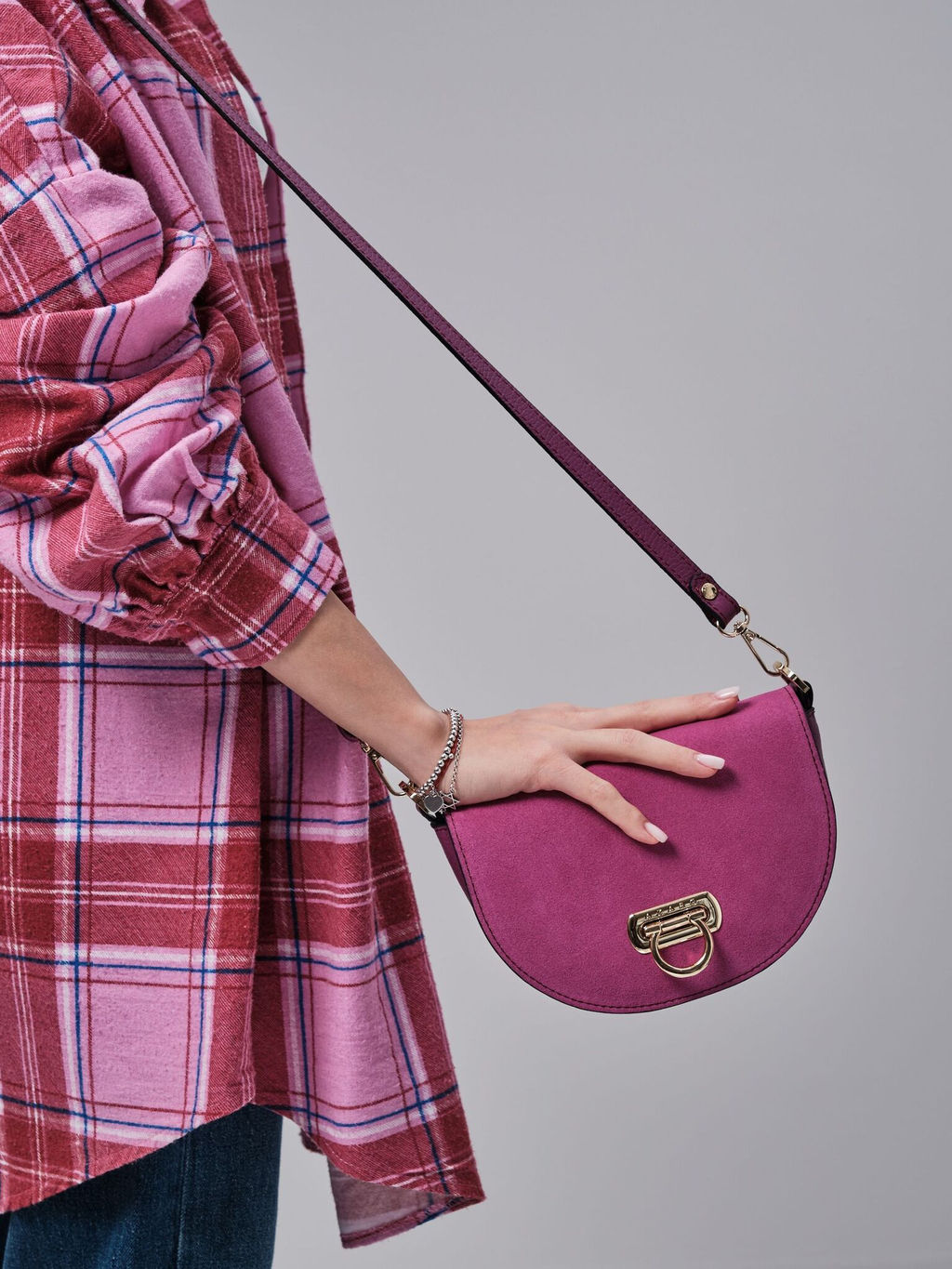 Сумка замшевая Azaro 31032 фиолетовый флокс