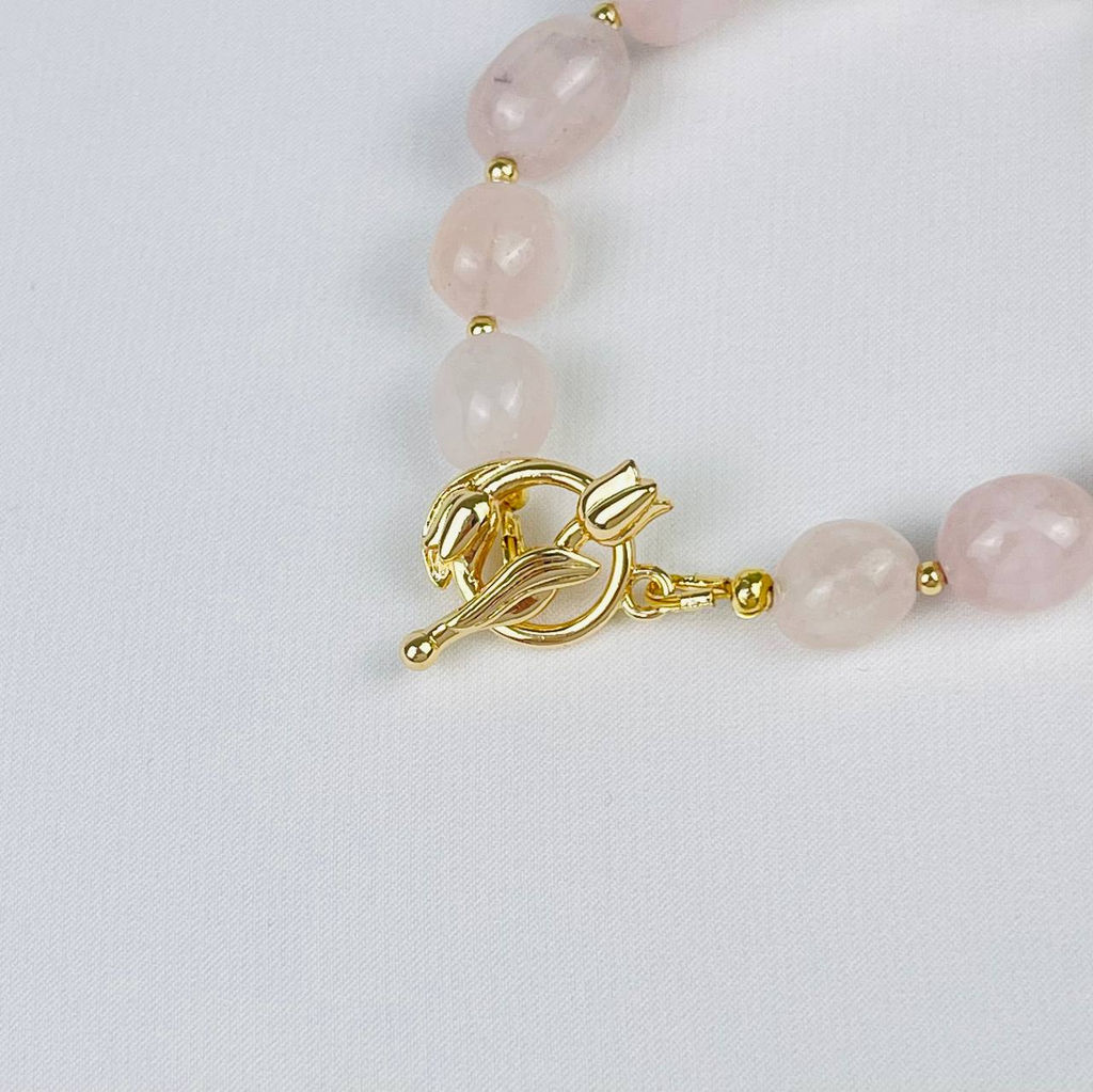 Браслет из мадагаскарского Розового кварца 16 см - Радуга самоцветов фото 5