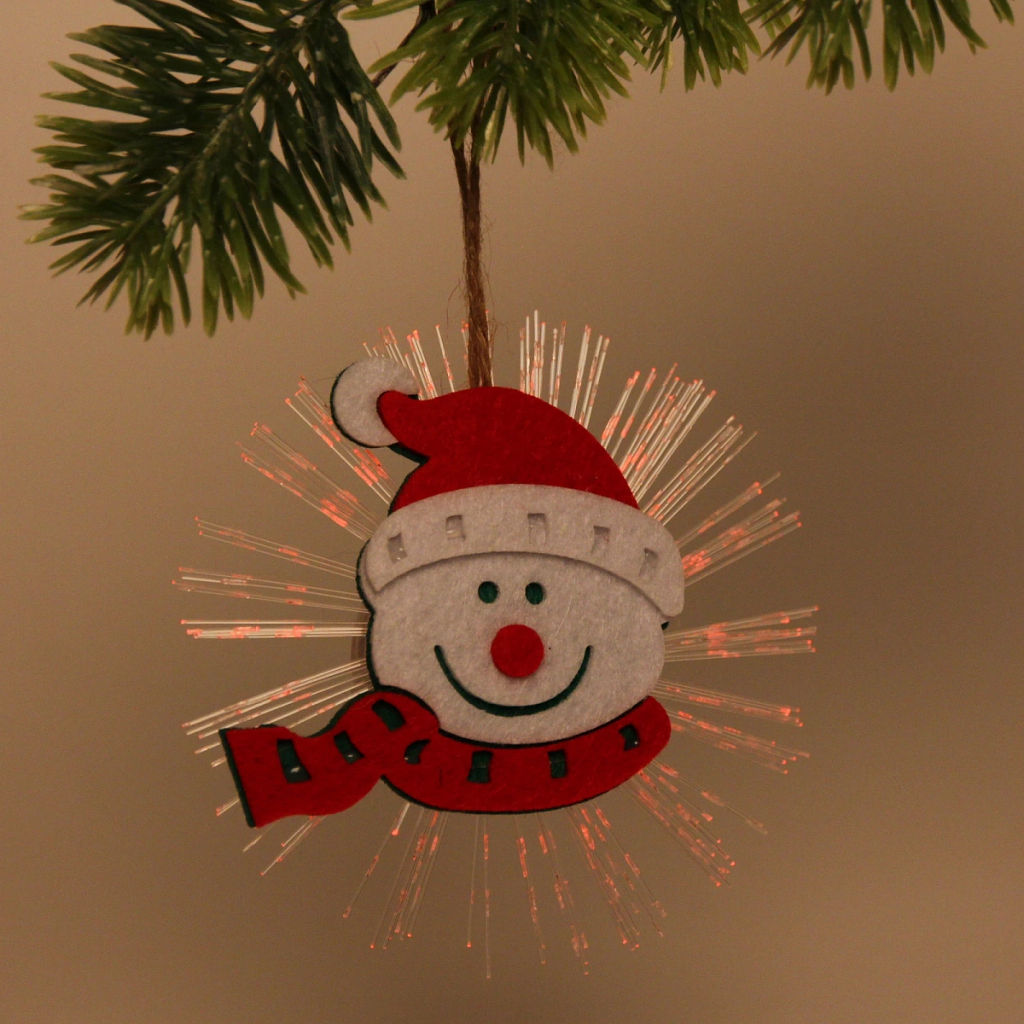 Цена за 2 шт. Сувенир с подсветкой "Снеговик в колпачке" 10 см