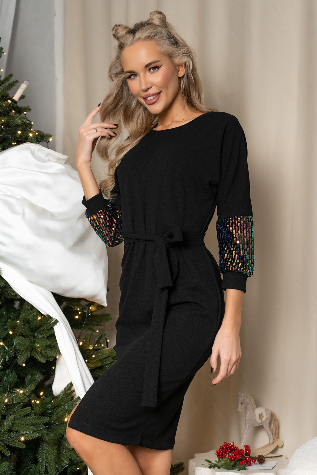 Платье Open Style 6575 черный