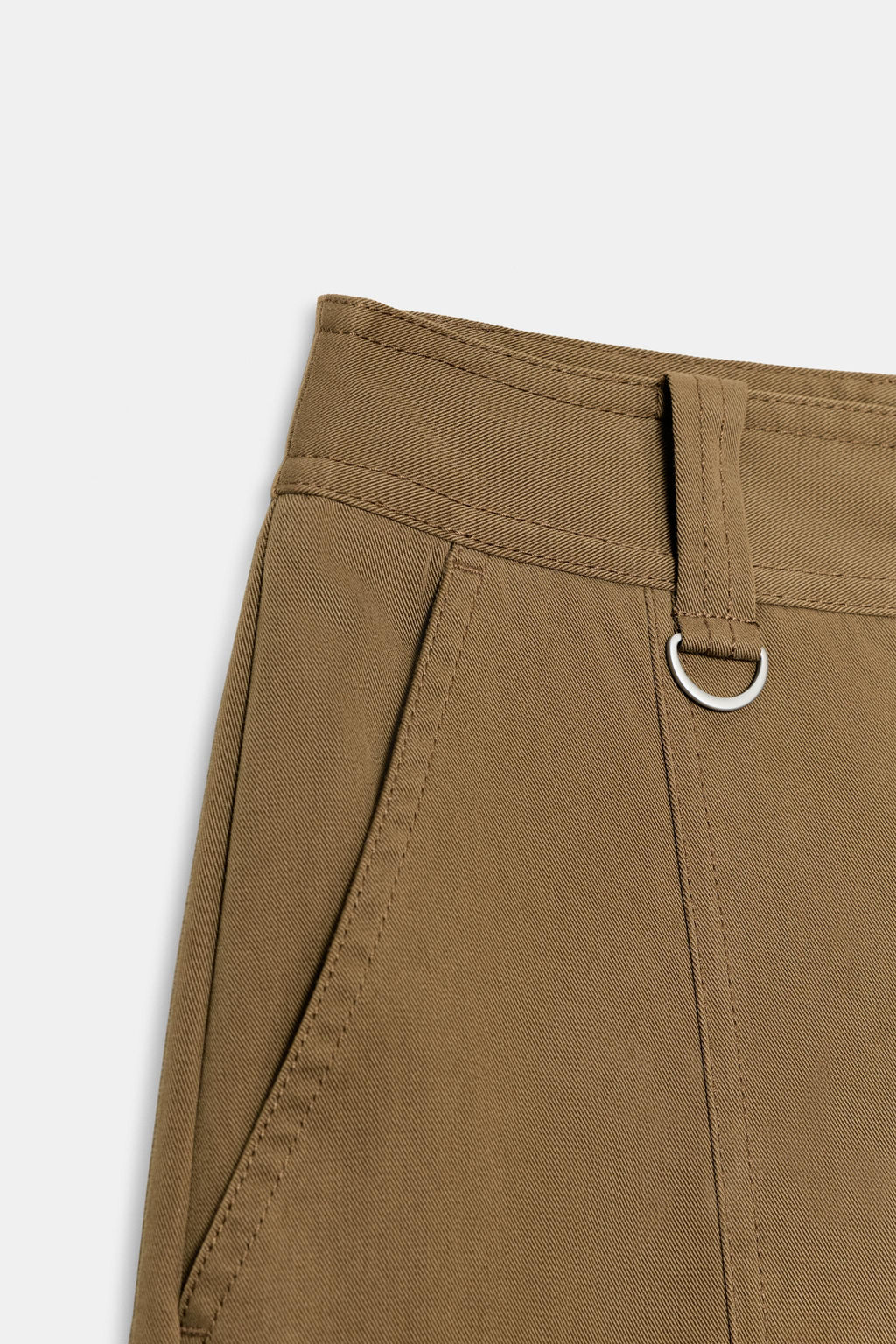 PANTAL?N BARREL BOLSILLOS CARGO SET / Khaki - Zara фото 8
