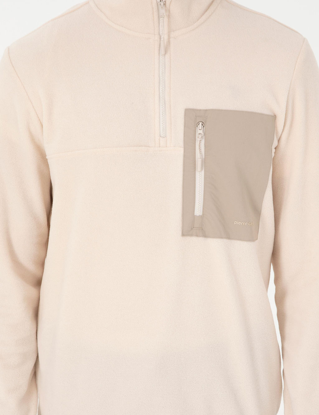 Bej Regular Fit Yar_m Fermuarl_ Polar Sweatshirt - Pierre cardin фото 6