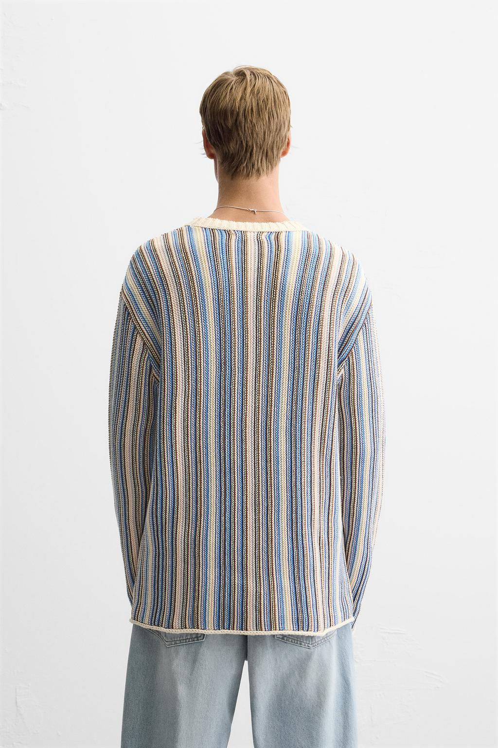 STRIPED JACQUARD SWEATER - Zara фото 3