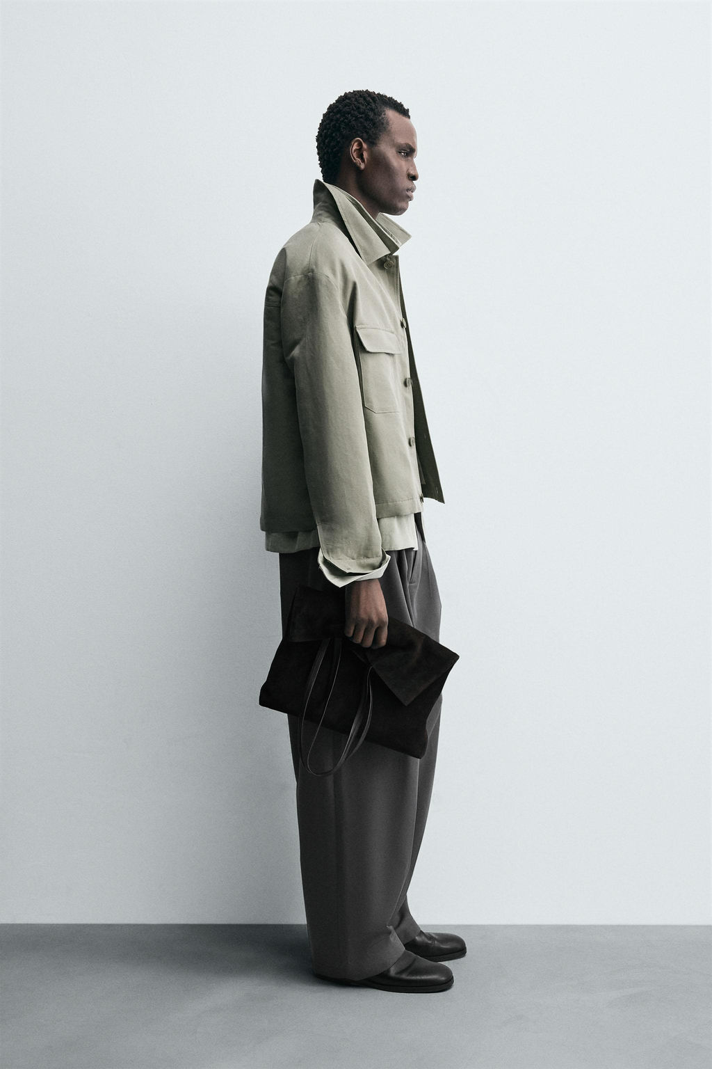 BOXY FIT OVERSHIRT WITH POCKETS - Zara фото 4