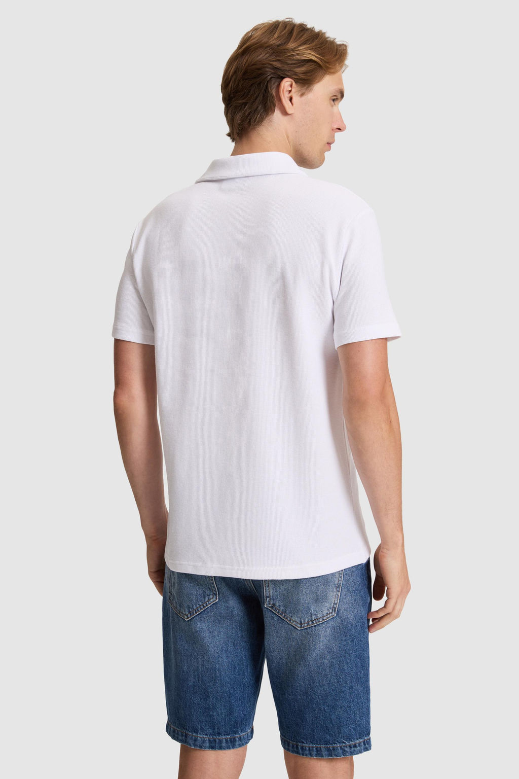 Erkek Beyaz Regular Fit Polo Yaka Ti__rt
