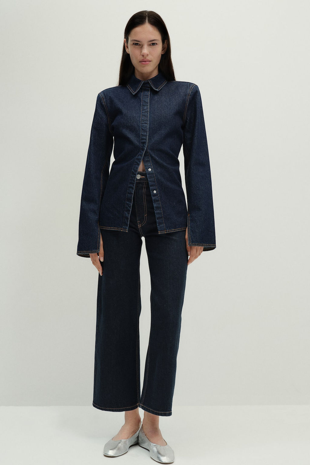 Wide High Cropped Jeans - H&m фото 3