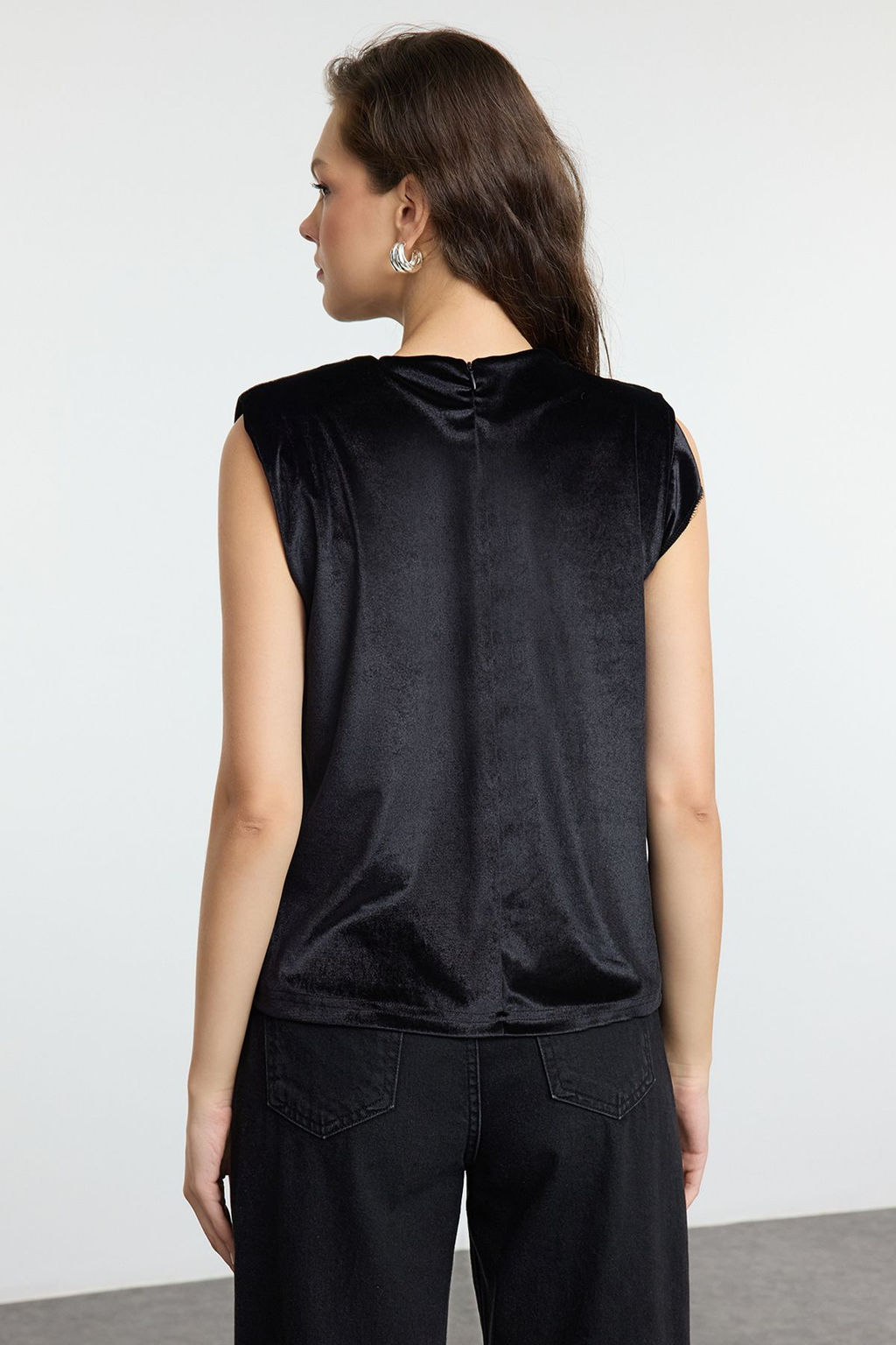 Siyah Vatka ve Buzgu/Drape Detayl? Regular Orme Bluz TWOAW25BZ00223 - Trendyolmilla фото 5