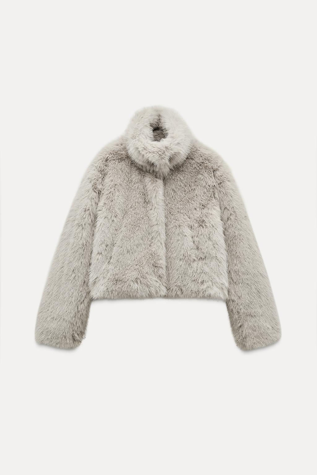 FAUX FUR SHORT COAT - Zara фото 8