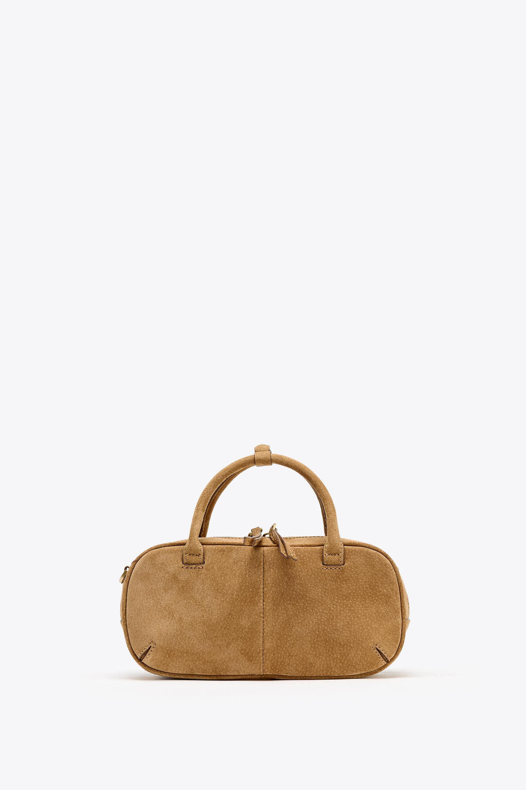 MINI DOUBLE HANDLE SPLIT SUEDE BAG - Zara фото 3