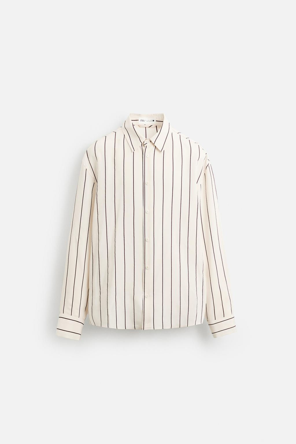 STRIPED FLOWING SHIRT - Zara фото 8