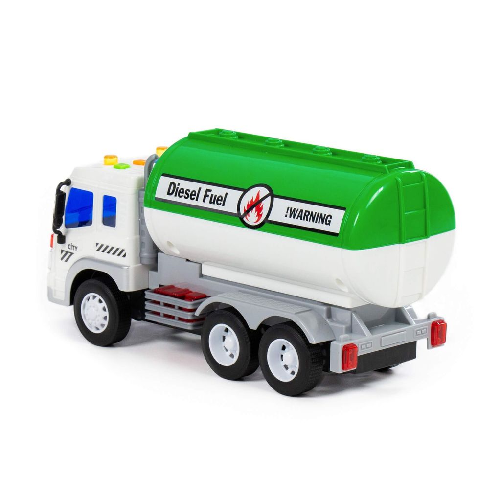 Сити, автомобиль с цистерной инерционный (со светом и звуком) (зелёный) (в коробке) - Полесье фото 9