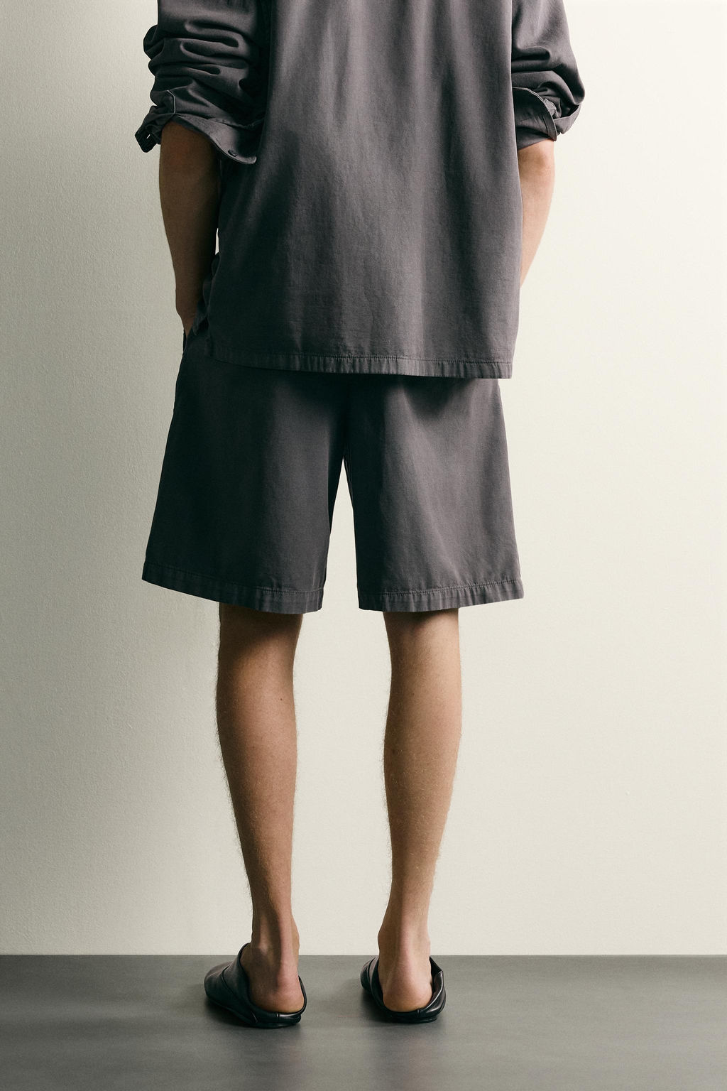 BERMUDA LAVADA RELAXED FIT / Gris - Zara фото 3