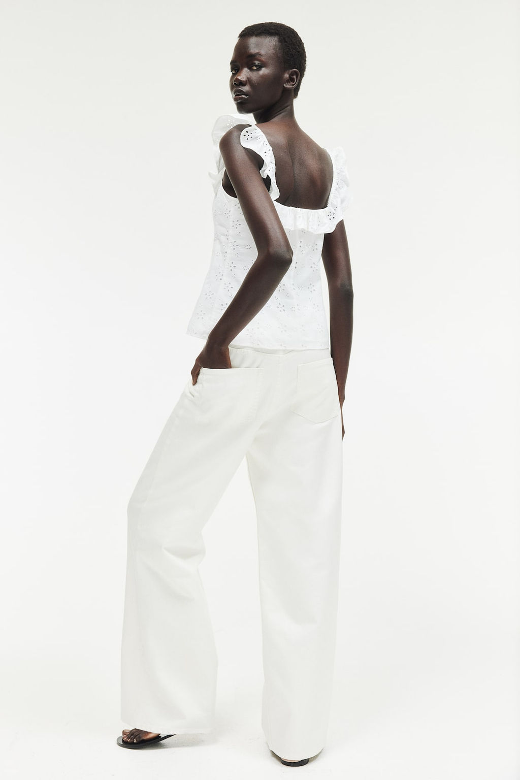 Top con ribete de volantes - H&m фото 4
