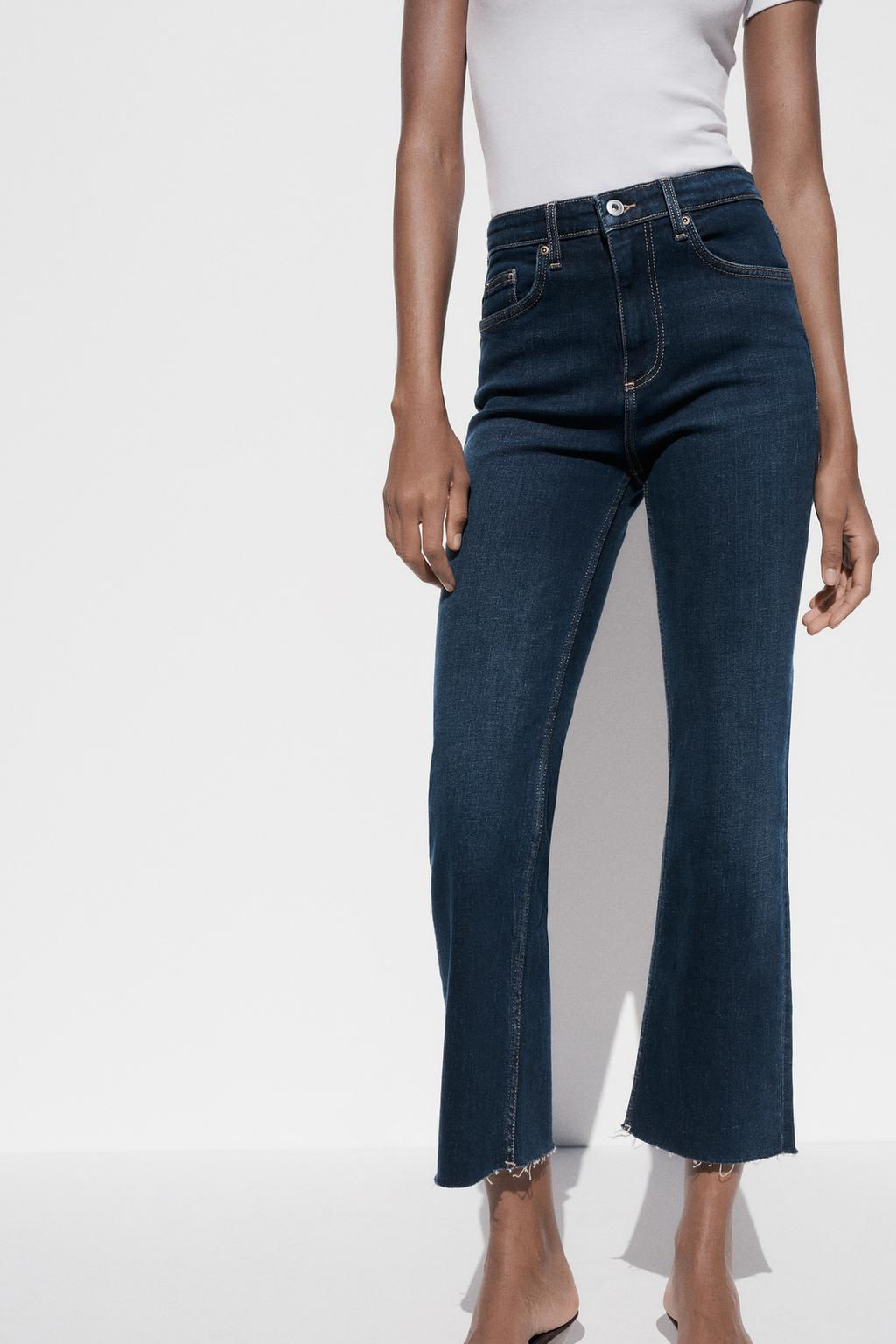 TRF CROPPED FLARE HIGH-WAIST JEANS - Zara фото 28
